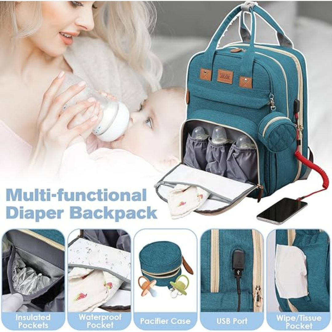 TravelEase™-Portable Diaper Backpack with Built-in Changing Station